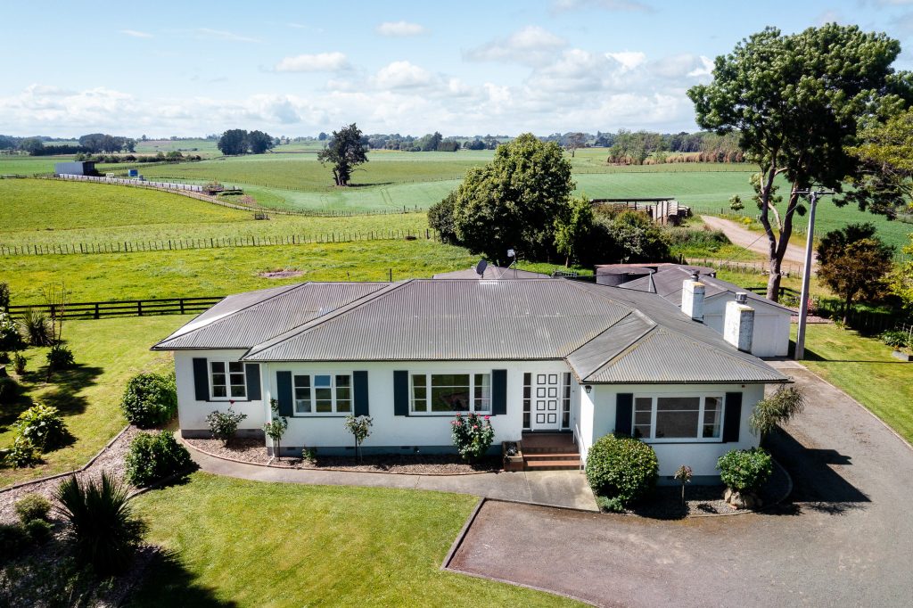 Aerial, country homestead