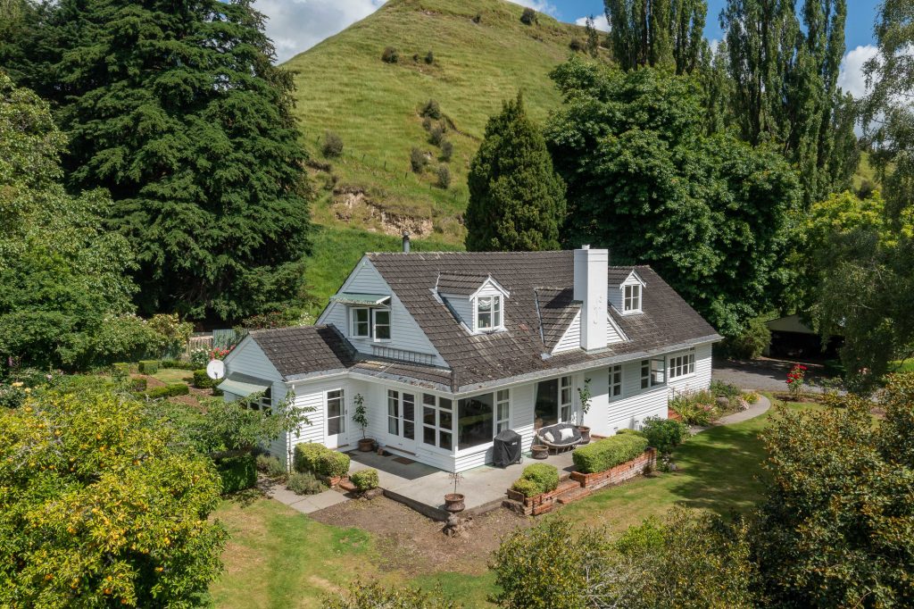 Aerial, classic villa