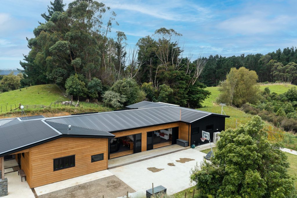 Architectural home, aerial