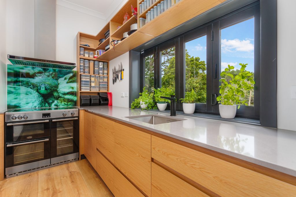 Kitchen prepared for photography